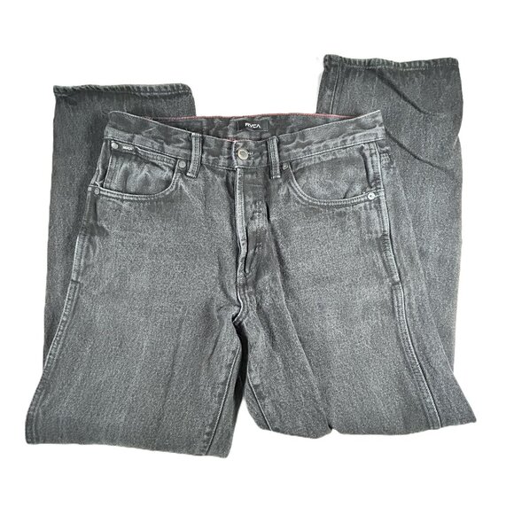 RVCA Men's Americana Relaxed Fit Denim Jeans, Charcoal 30W - Picture 4 of 13